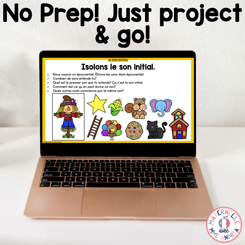 French Phonological & Phonemic Awareness Slides – November | Daily K-1 Practice — image 2