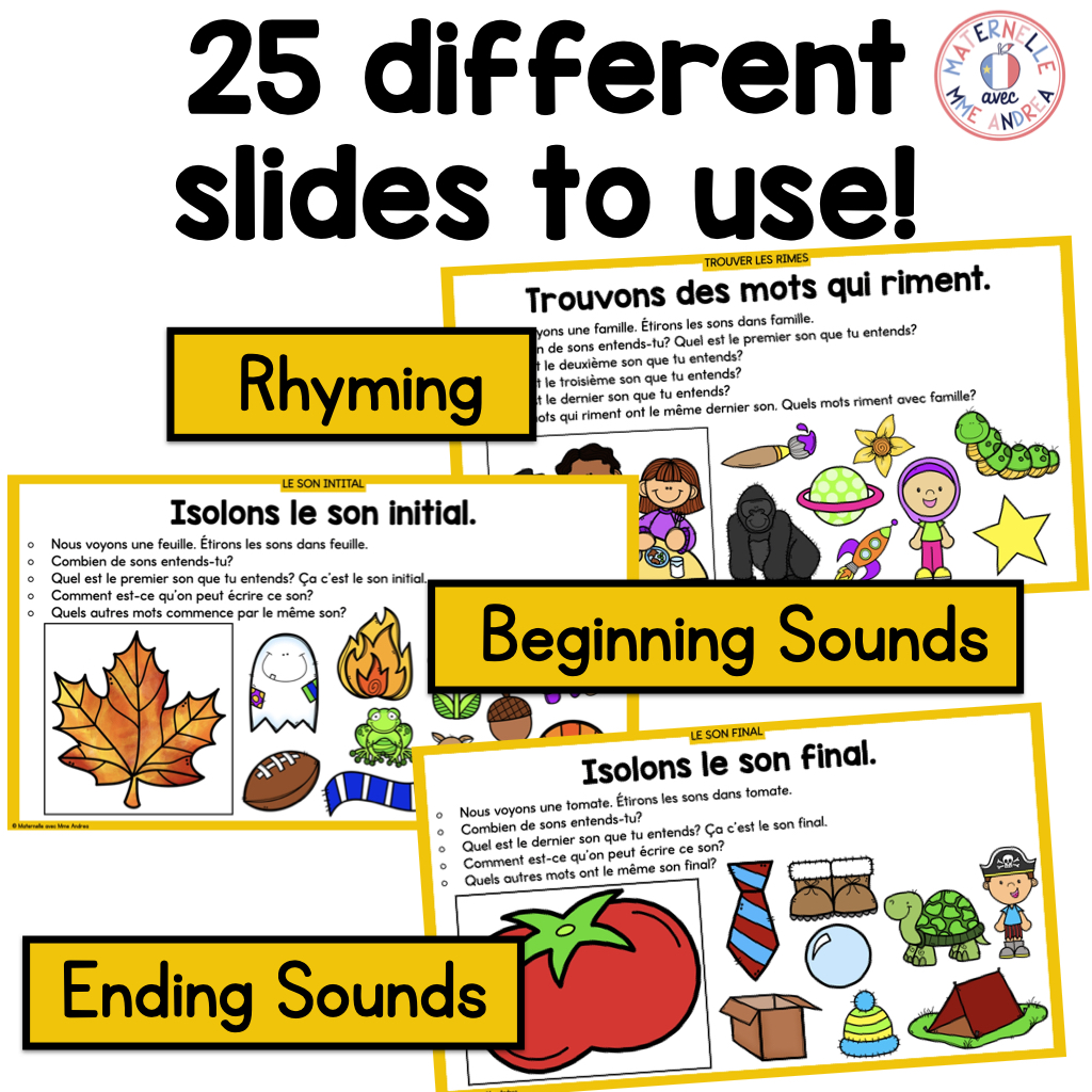 French Phonological & Phonemic Awareness Slides – November | Daily K-1 Practice — image 4