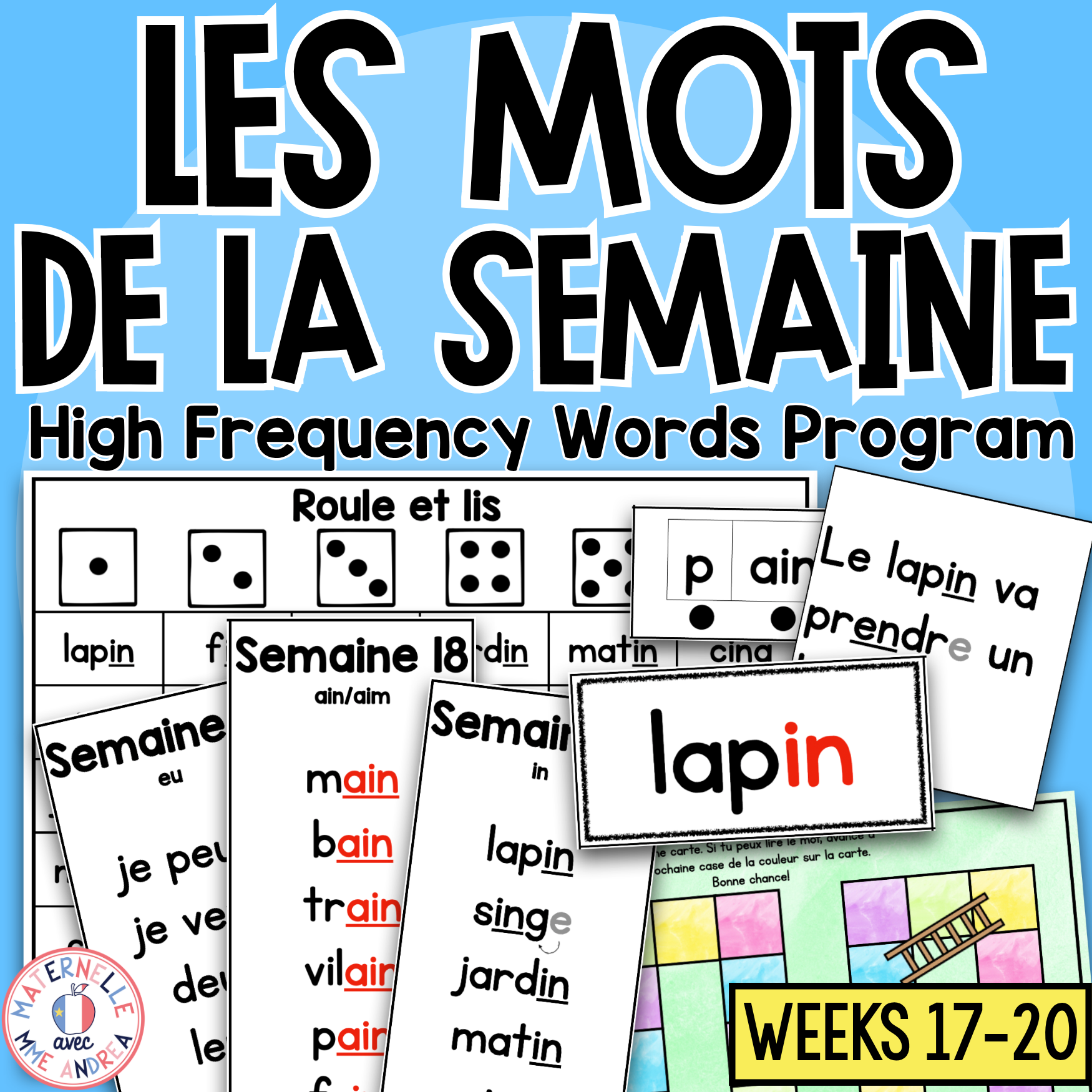 French High Frequency Words Phonics Program | Weeks 17-20 | French Sight Words