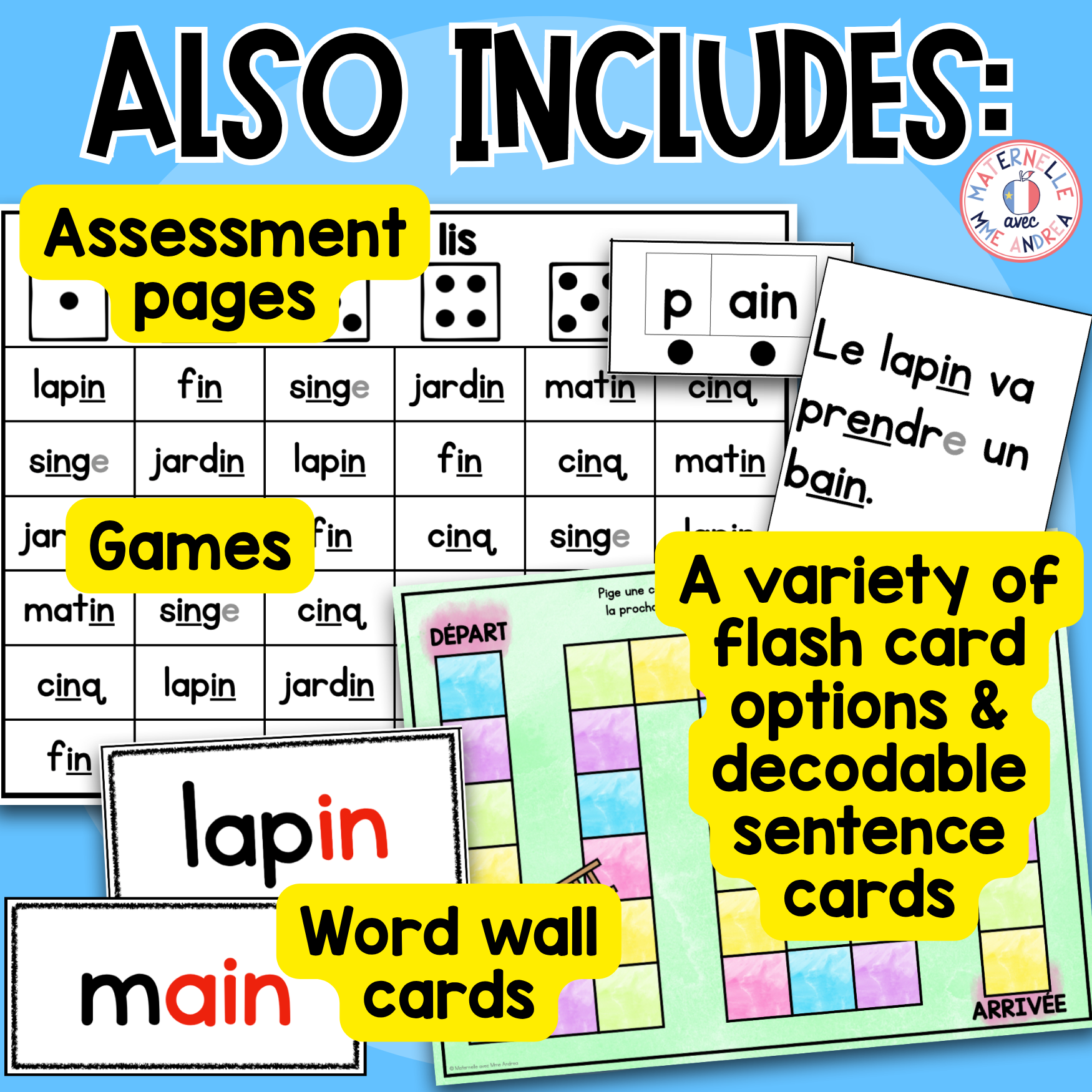 French High Frequency Words Phonics Program | Weeks 17-20 | French Sight Words — image 3