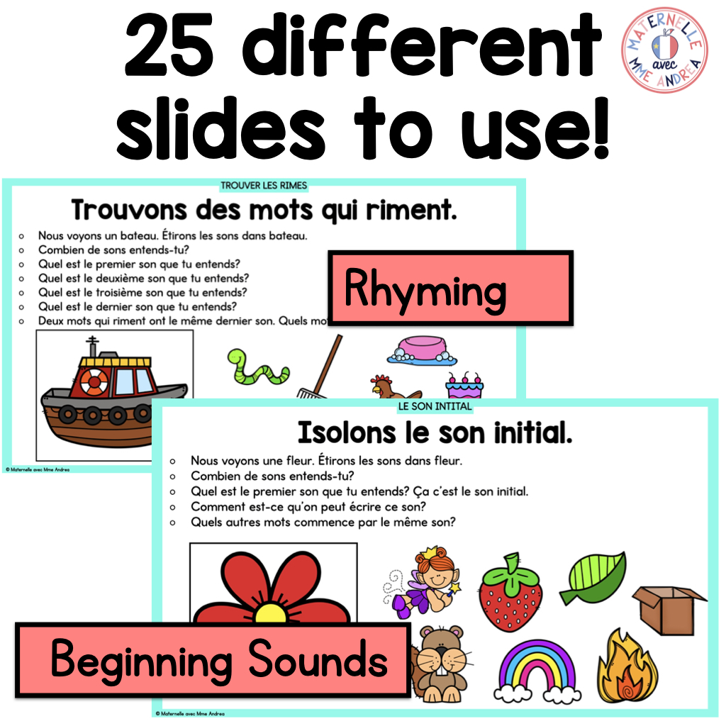 French Phonological & Phonemic Awareness Slides – September | Daily K-1 Practice — image 2
