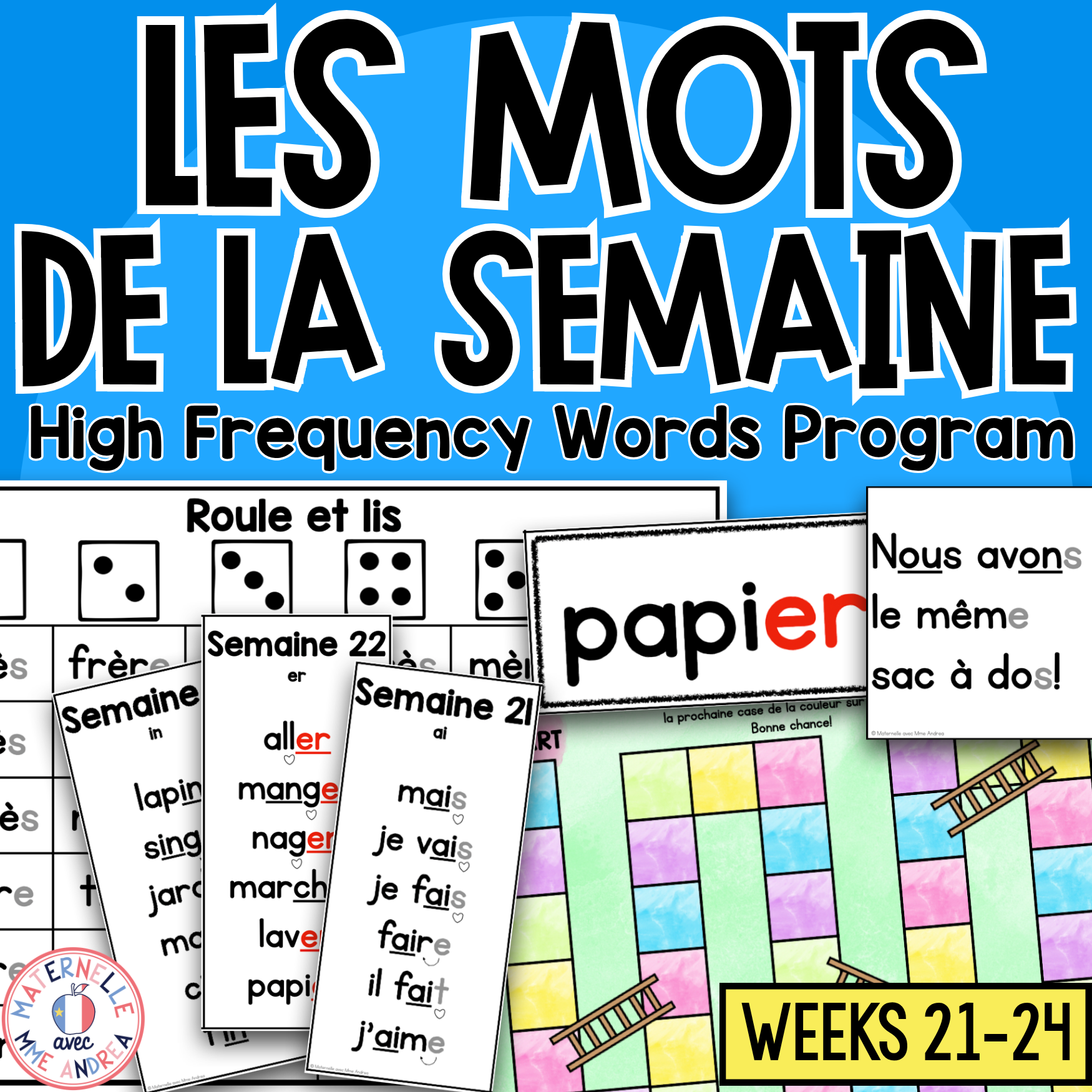 French High Frequency Words Phonics Program | Weeks 21-24 | French Sight Words