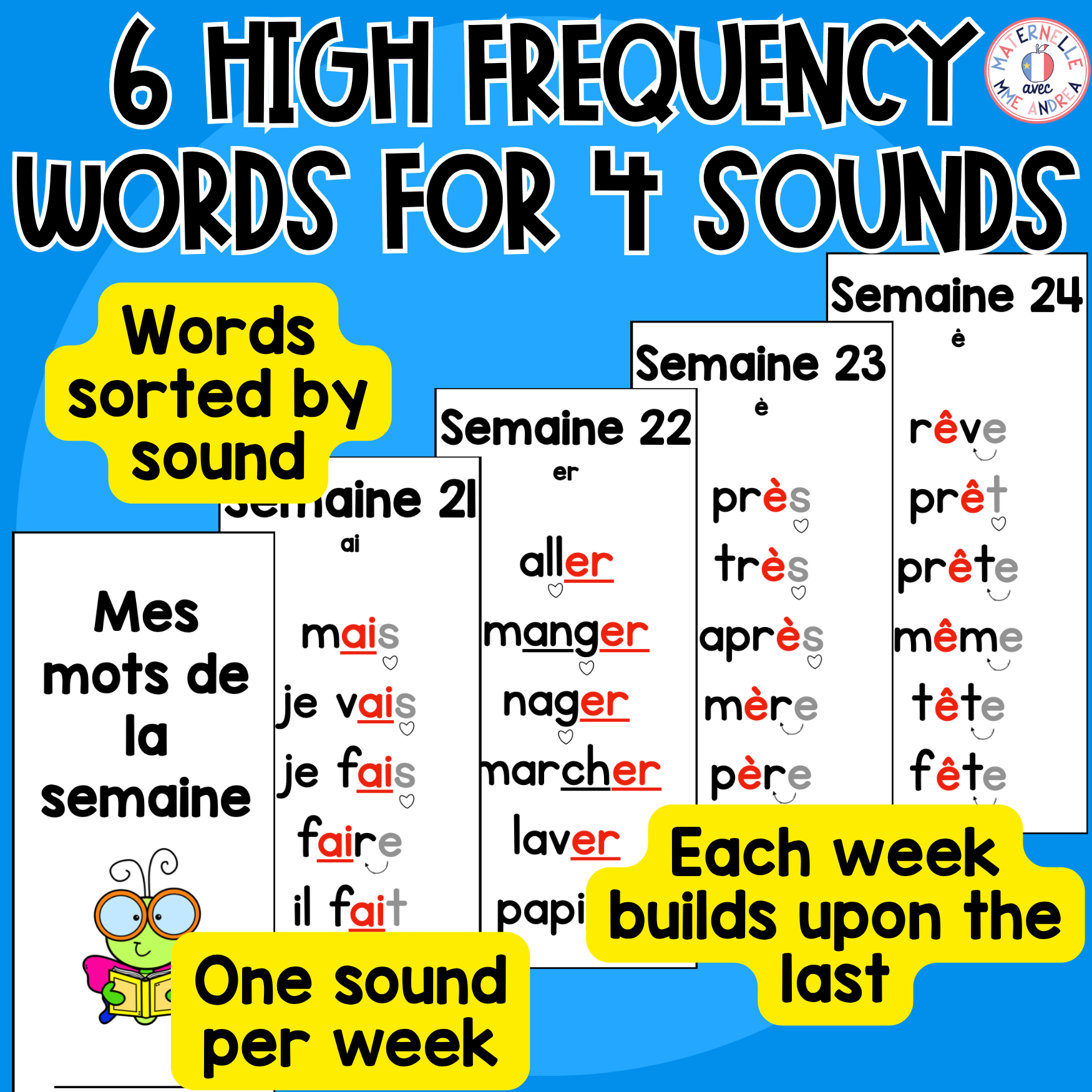 French High Frequency Words Phonics Program | Weeks 21-24 | French Sight Words — image 2