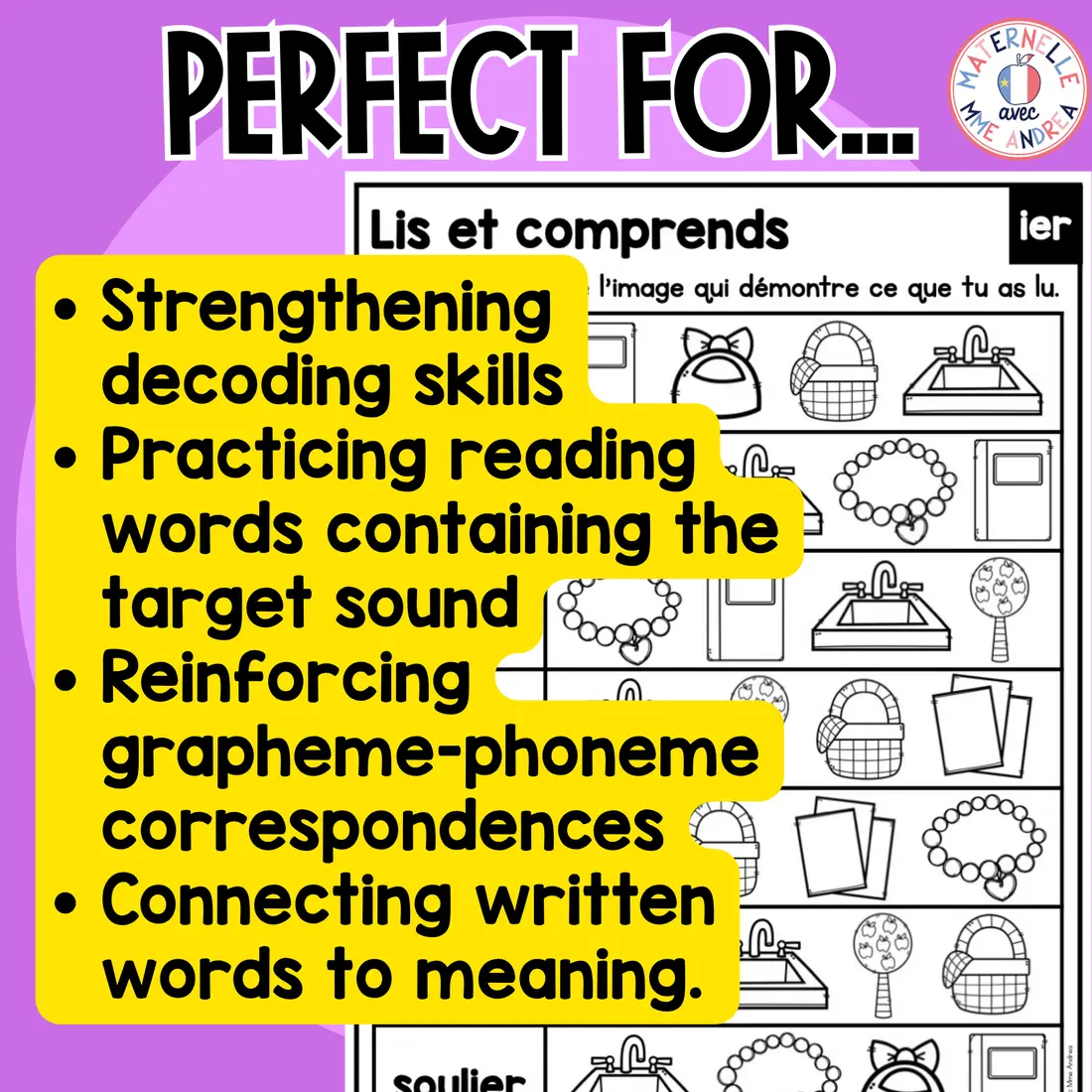 French Read and Colour Worksheets | Decoding by Sound | Vowels & Complex Sounds — image 5