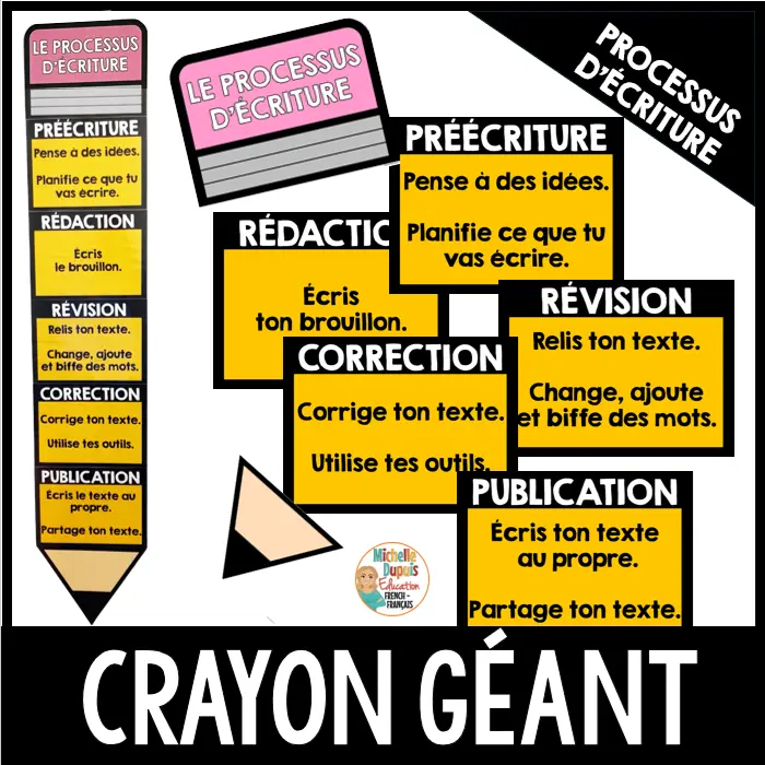 Processus d'écriture - Crayon géant - French Writing Process — image 4