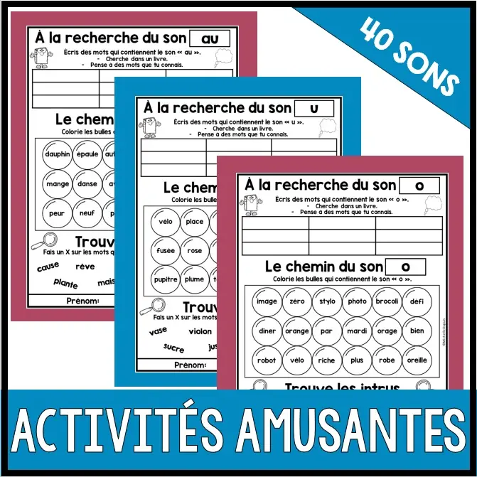 French Phonics - Sounds Activities - Les sons -Graphèmes Core French & Immersion — image 3