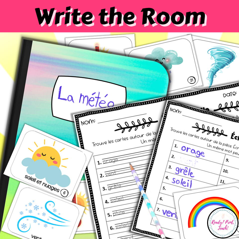French Weather Morning routine Discussion Calendar Temperature Bulletin Board — image 4