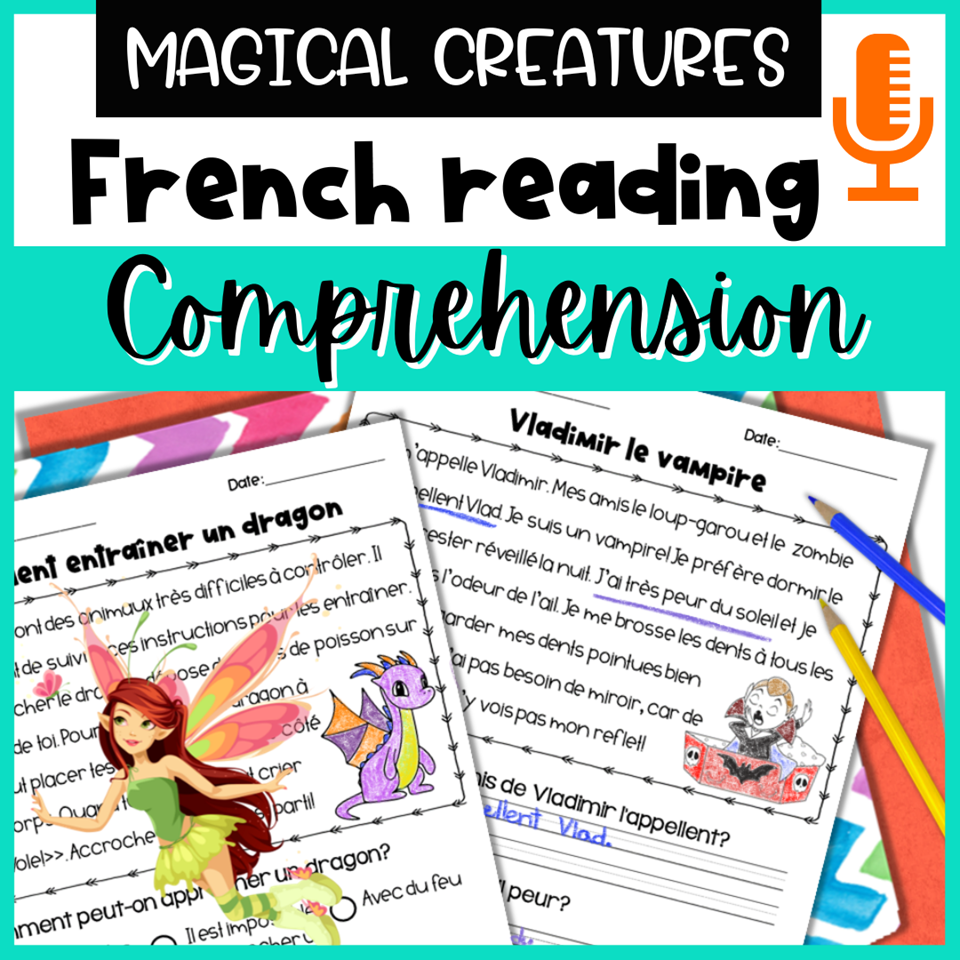 French Differentiated Reading Passages Magical Creatures Halloween — image 2