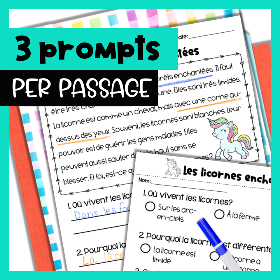 French Differentiated Reading Passages Magical Creatures Halloween — image 3