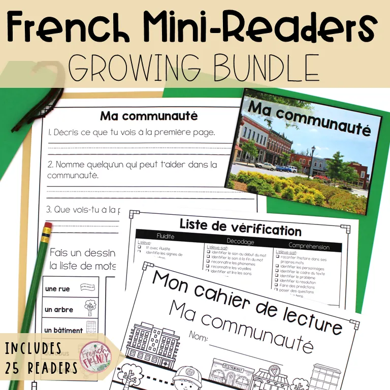French Mini Books Readers For Reading Comprehension - Primary
