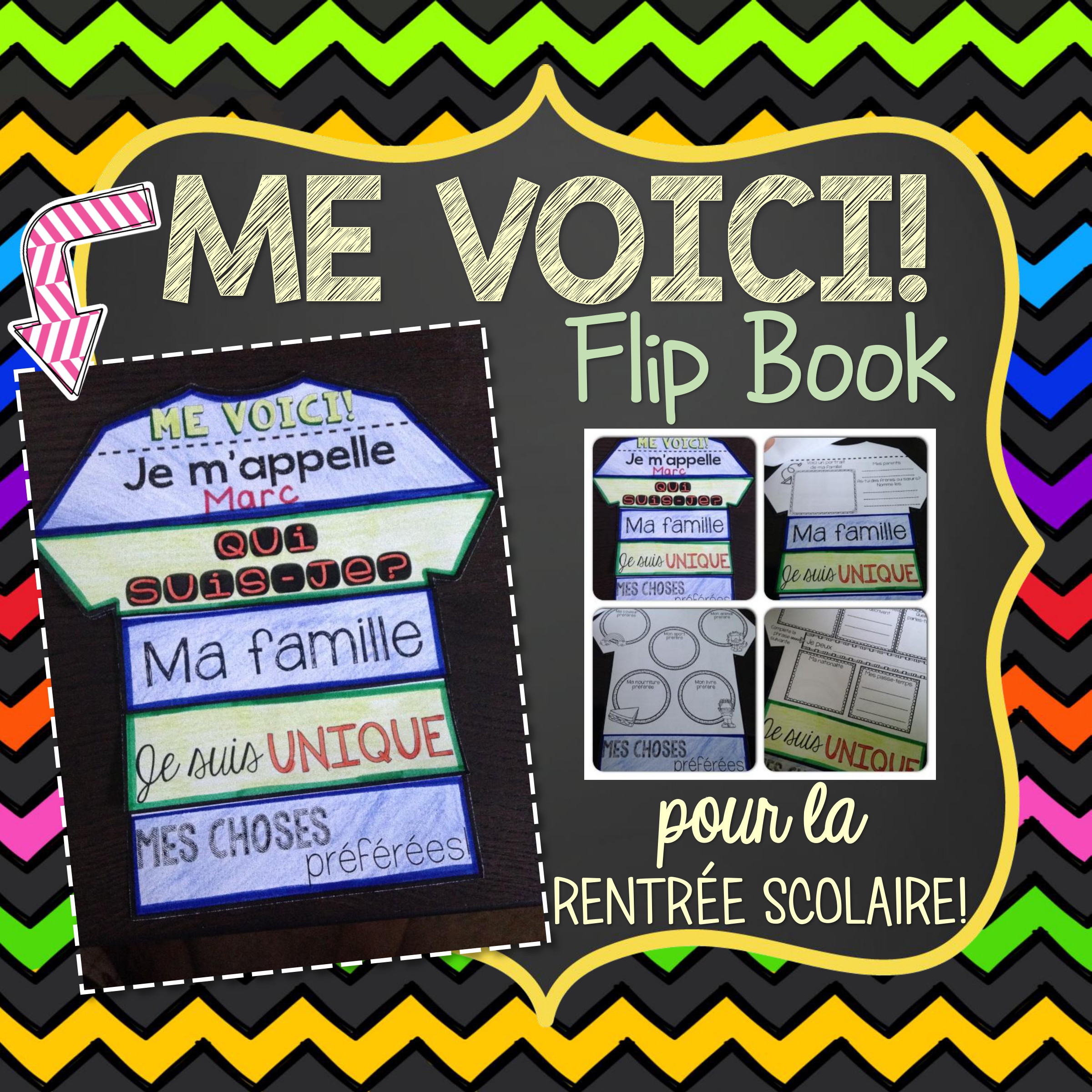 French Back-to-School All About Me Flip Book (Me Voici) - Activité pour la rentrée scolaire — image 2
