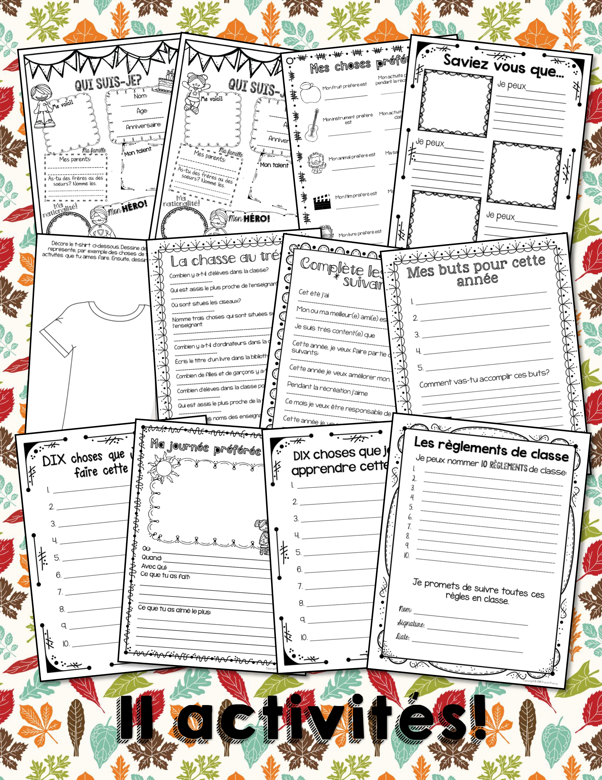French Back-to-School Activities Booklet (Activités pour la rentrée scolaire) — image 2