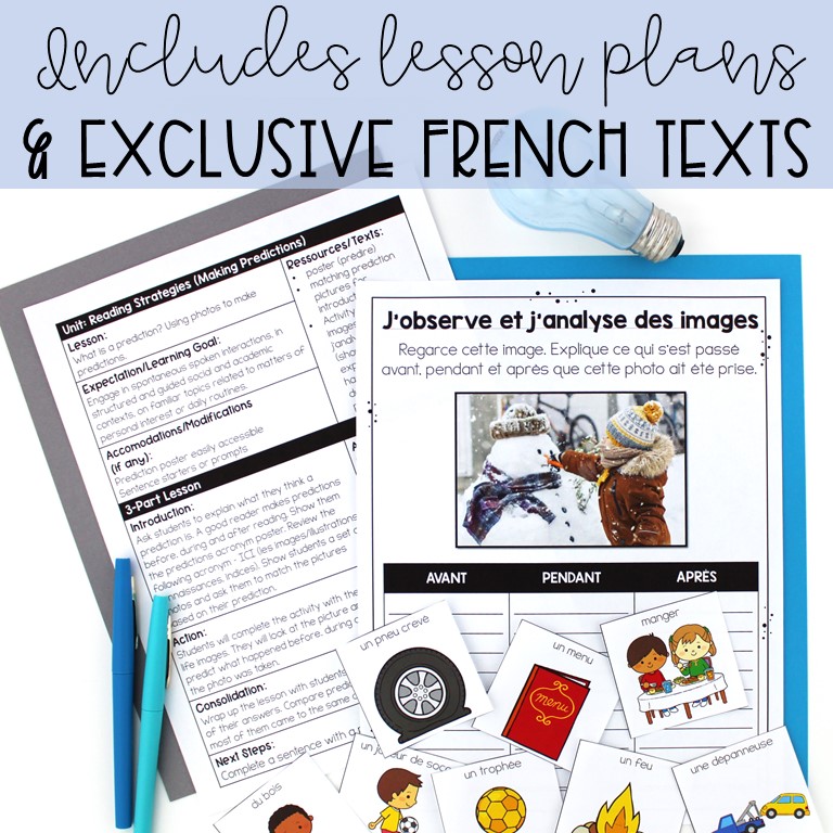 French Reading Strategies - Making Predictions Unit - Lessons and Activities — image 3
