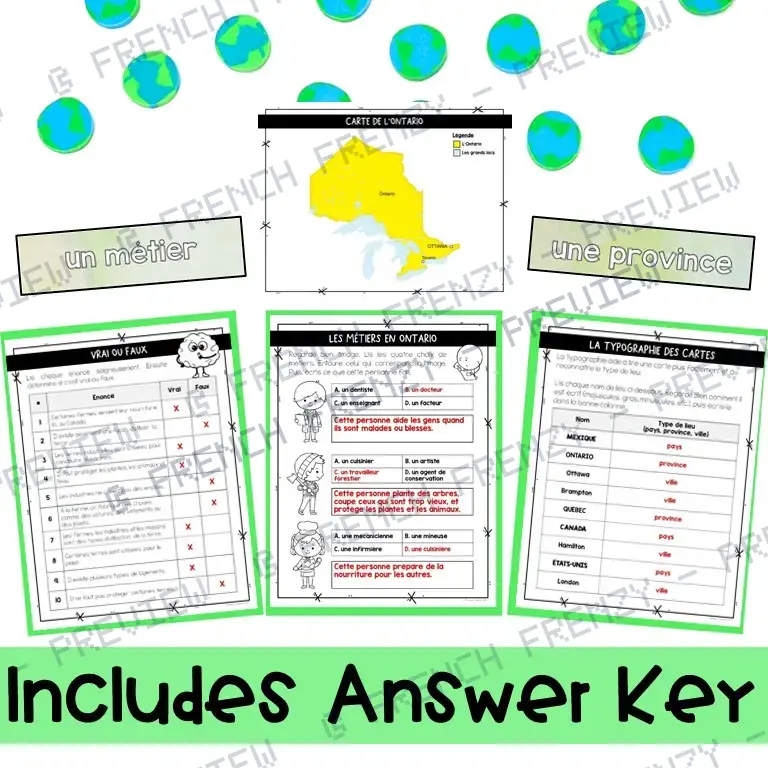 French Grade 3 Ontario Social Studies Unit - Living and Working in Ontario (Strand B) — image 4