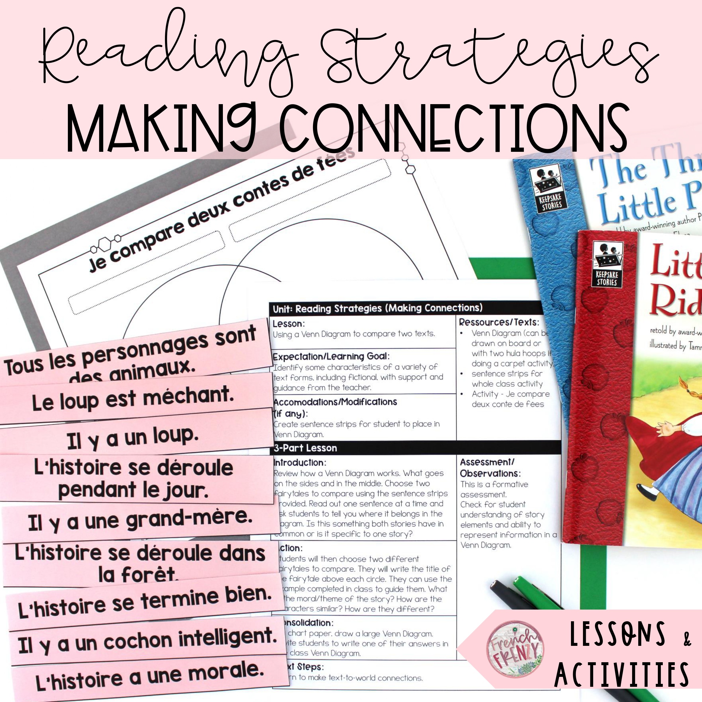 French Reading Strategies - Making Connections - Lessons and Activities