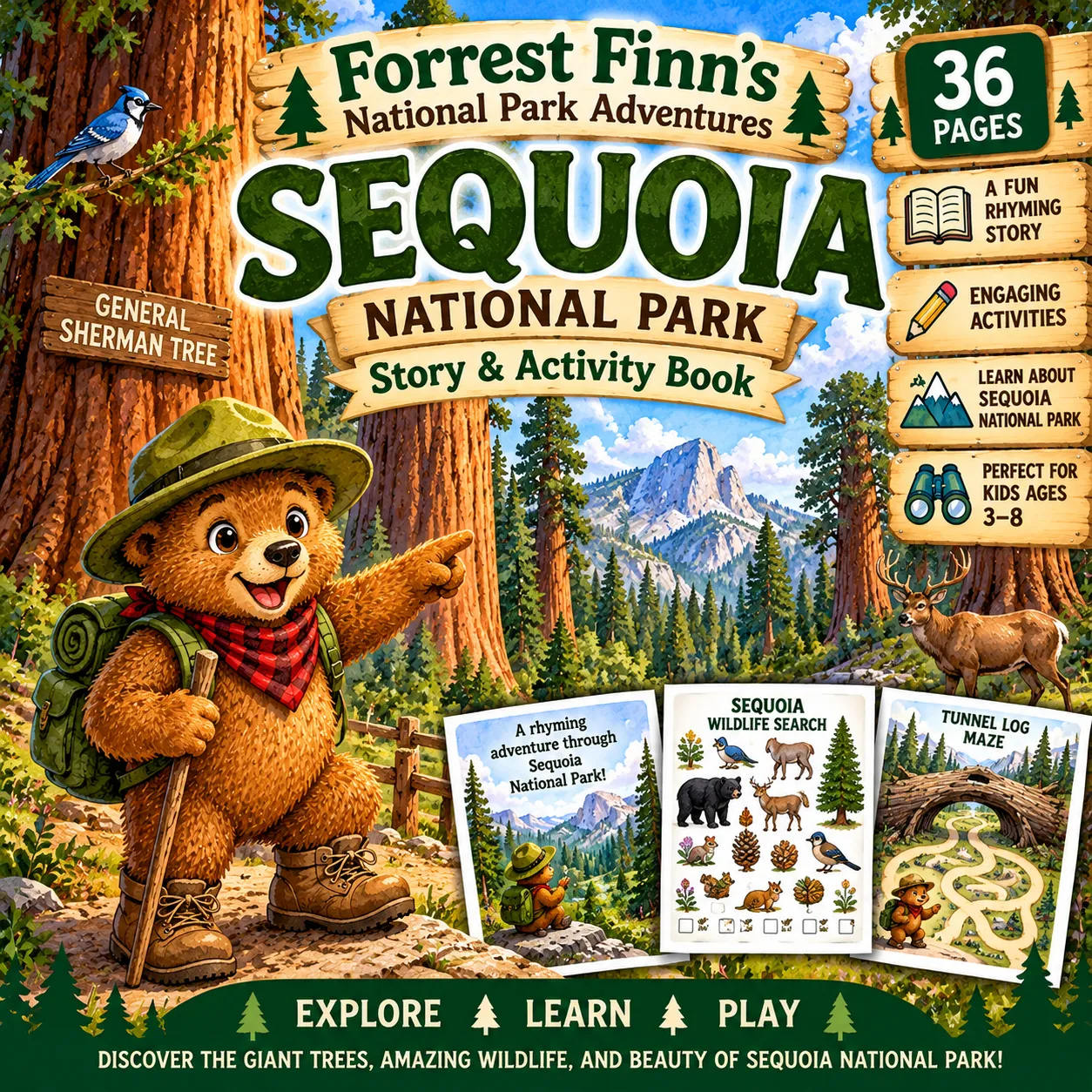 Sequoia National Park for Kids | Reading, Geography & Activity Book | K–3