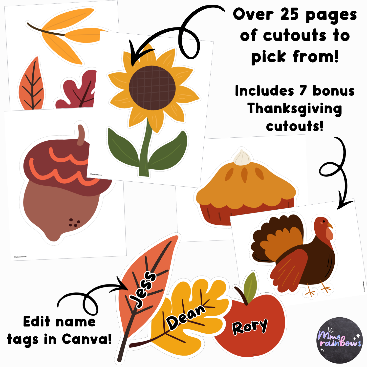 Autumn Fall Whimsy Bulletin Board | English French Spanish | Whimsical Decor — image 3