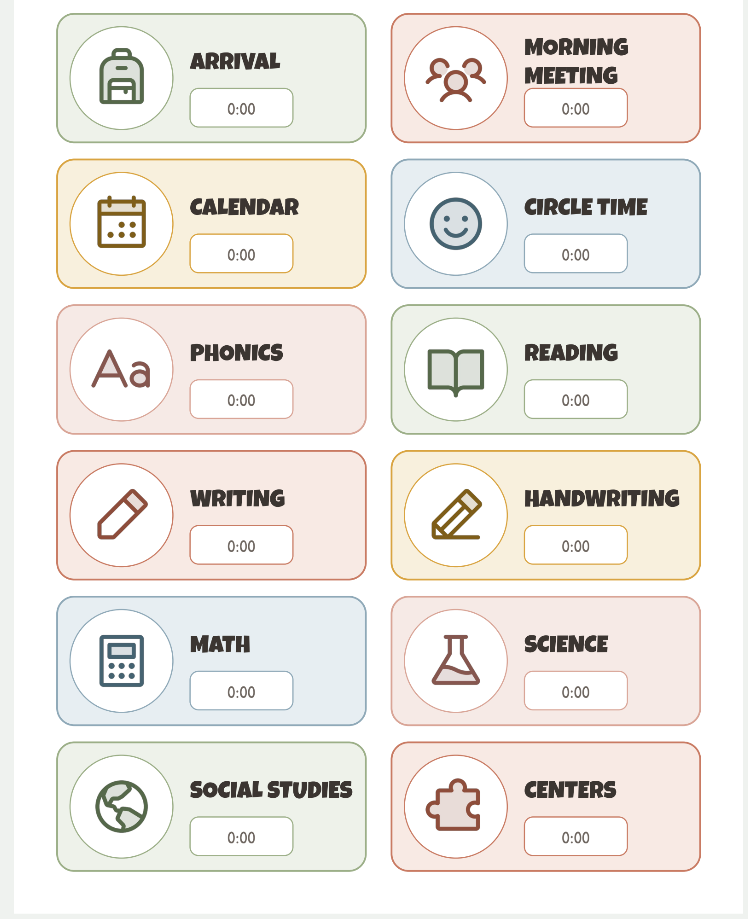 Visual Classroom Schedule Editable — image 3