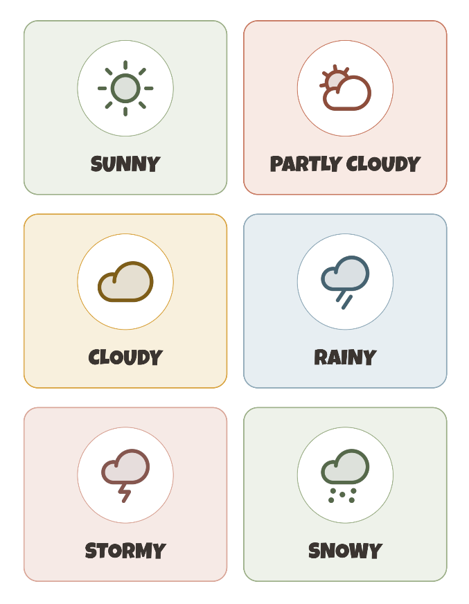 Weather Calendar Set Editable — image 2