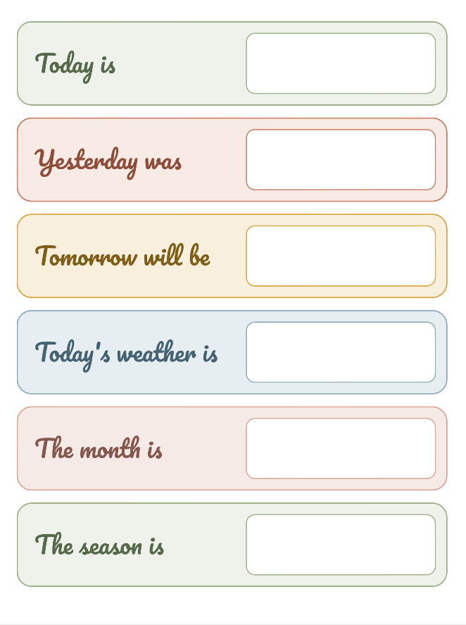 Weather Calendar Set Editable — image 4