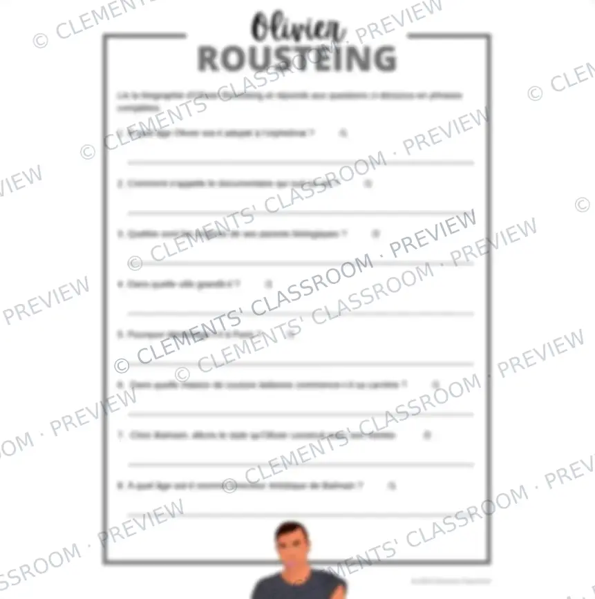 Olivier Rousteing : Biographie d'un créateur de mode - French Biography Reading Comprehension — image 3