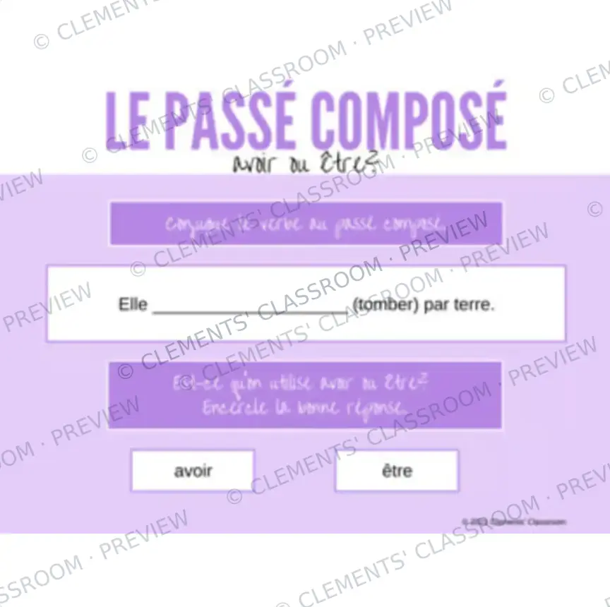 Le Passé Composé - Avoir & Être - Google Slides™ Lesson and Activities — image 4