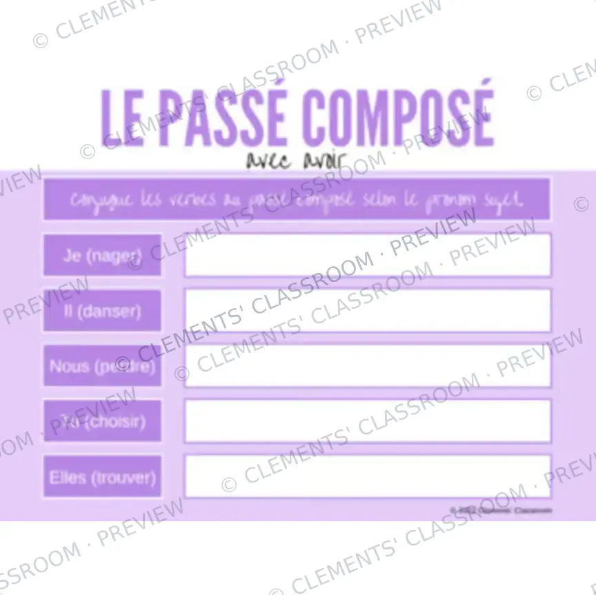 Le Passé Composé - Avoir & Être - Google Slides™ Lesson and Activities — image 3