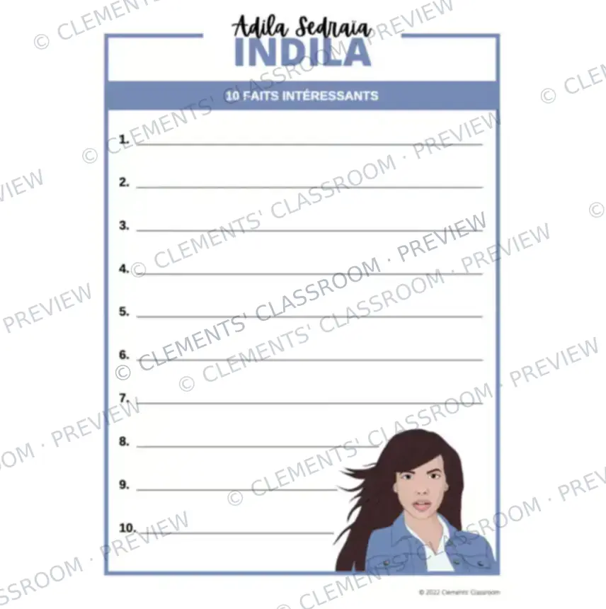 Indila : Biographie d'un Francophone célèbre - French Biography Reading Comprehension — image 4