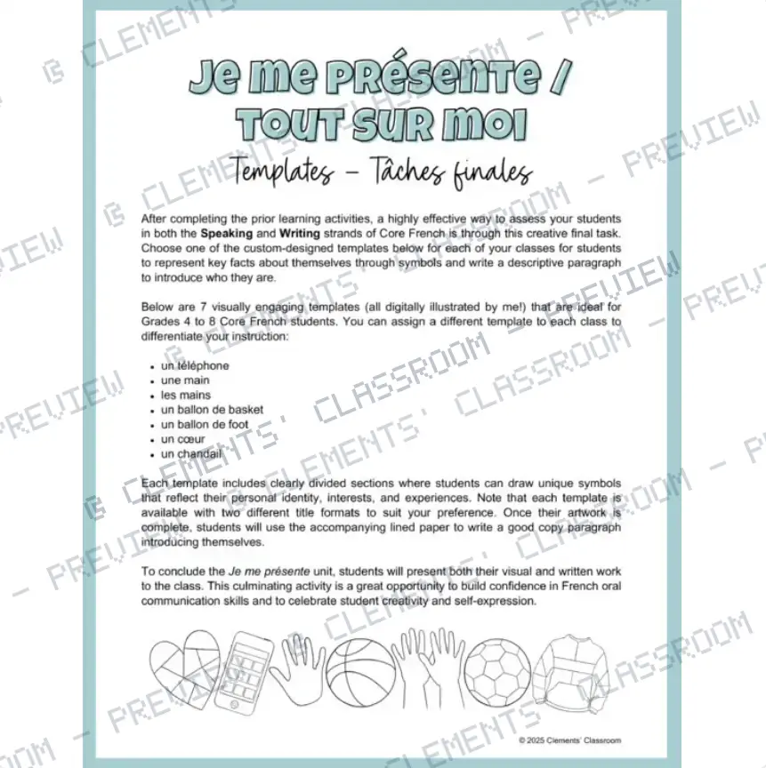 Speaking September - Oral Communication Activities for the Core French Classroom — image 4