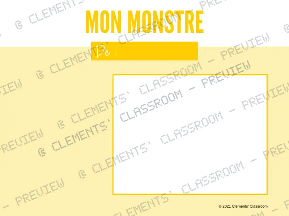 Décris et dessine les monstres! - Parties du corps - Google Slides™ Writing Activities — image 4
