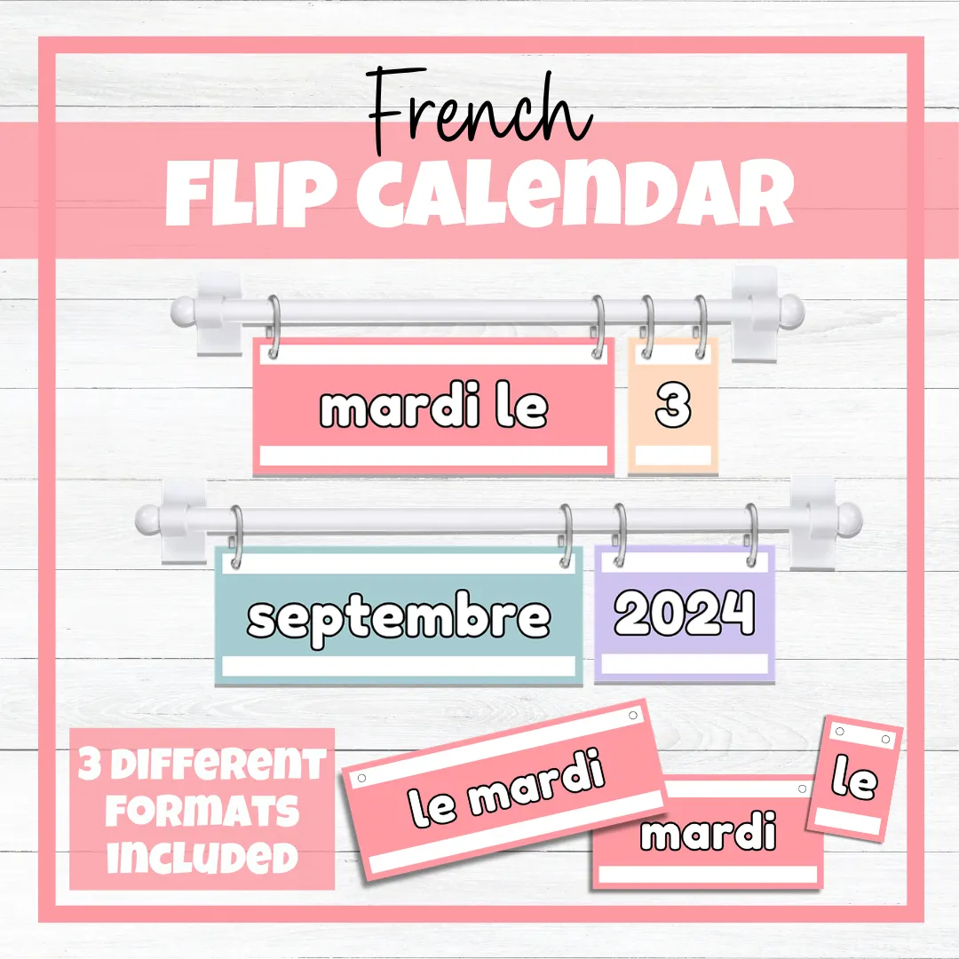 French Classroom Flip Calendar